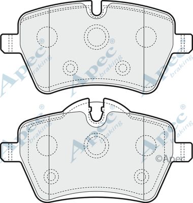 APEC BRAKING stabdžių trinkelių rinkinys, diskinis stabdys PAD1577